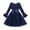 Blue, variant on Sngxgn Girls Dresses Long Sleeve V Neck Ruffle Tiered Casual Party Dress(Blue,160)