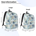 thumbnail image 4 of Balery Algae Corals and Seashells Vintage Canvas Backpack for Men and Women - Large Capacity, Durable Travel Laptop Bag for School, Work, Hiking, and Outdoor Activities, 4 of 7