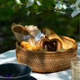 thumbnail image 6 of Round Rattan Basket - Natural Wicker Fruits Bread Basket, 6 of 14