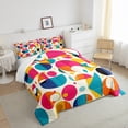 thumbnail image 4 of YST Modern Abstract Art Bedding Full Size Geometric Circle Triangle Comforter Set, Mid Century Artwork Duvet Insert Colorful Geometry Quilt Set, Contemporary Fashion Bedding Comforters & Sets, 4 of 6