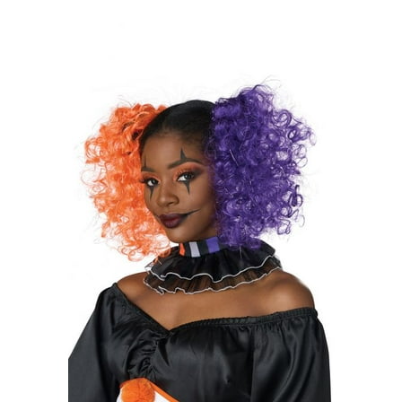 Purple and Orange Curly Clips