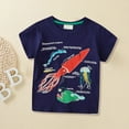 thumbnail image 5 of Xudanell Kids Graphic Short Sleeve Luminous Boys Shirts Breathable Round Neck Tee with Patterns for Daily Wear, 5 of 8