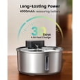 thumbnail image 6 of Wireless Cat Water Fountain Stainless Steel 3.2L Ultra Quiet SilentFlow Pump Battery Operated Automatic Dispenser with Motion Sensor for Cats Indoor, 6 of 8