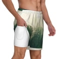 thumbnail image 2 of Sigee Fog Forest Print Mens Swim Trunks with Compression Liner Quick Dry Swim Stretch Beach Shorts with Pockets,S-3XL, 2 of 7