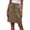 15#a Khaki, variant on Womens Knee Length Skirt - Cotton French Terry Drawstring Tie High Waist Casual Skirts with Pocket Khaki S