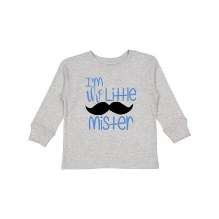 

Inktastic I m the Little Mister with Mustache Boys Long Sleeve Toddler T-Shirt
