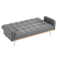 thumbnail image 5 of 69 Inch Soft Teddy Fleece Adjustable Green Sofa Bed, Multifunctional Couch for Living Room Bedroom Small Spaces, 5 of 10