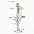 thumbnail image 4 of K-KED Glitter Belly Button Bar Barbell Long Drop Dangle Body Piercing Navel Ring Bars！-silver, 4 of 9