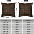 thumbnail image 5 of Set of 2 Green Christmas Plaid Pillow Covers Xmas Buffalo Checkered Decorative Throw Pillow Covers 16x16 Winter Snowflakes Pillow Case Cushion Case for Holiday Decor Couch Sofa, 5 of 6