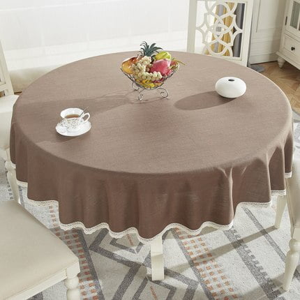 

UMMH Tablecloth Cotton and Linen Household Thickening European Pastoral Round Table Cloth Coffee Table Cloth