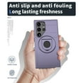 thumbnail image 3 of for Samsung Galaxy S24 Ultra Hybrid Case, Compatible with MagSafe 360 Rotating Strong Magnetic Bracket Shockproof Drop Protective Ultra Slim Phone Case for Samsung Galaxy S24 Ultra, Purple, 3 of 6