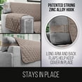 thumbnail image 3 of Original Patent Pending Reversible Large Sofa Protector, Many Colors, Seat Width to 70 Inch, Furniture Slipcover 2 Inch Strap, Couch Slip Cover Throw for Pet Dogs, Cats, Kids, Light Taupe, 3 of 8