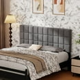 thumbnail image 5 of Andeworld Velvet Upholstered Tufted King Size Headboard,Wood Head Board with Metal Legs, Adjustable Height from 42” to 56”, Bed Headboard in Modern Design,Backboard for Bed, Dark Gray, 5 of 17