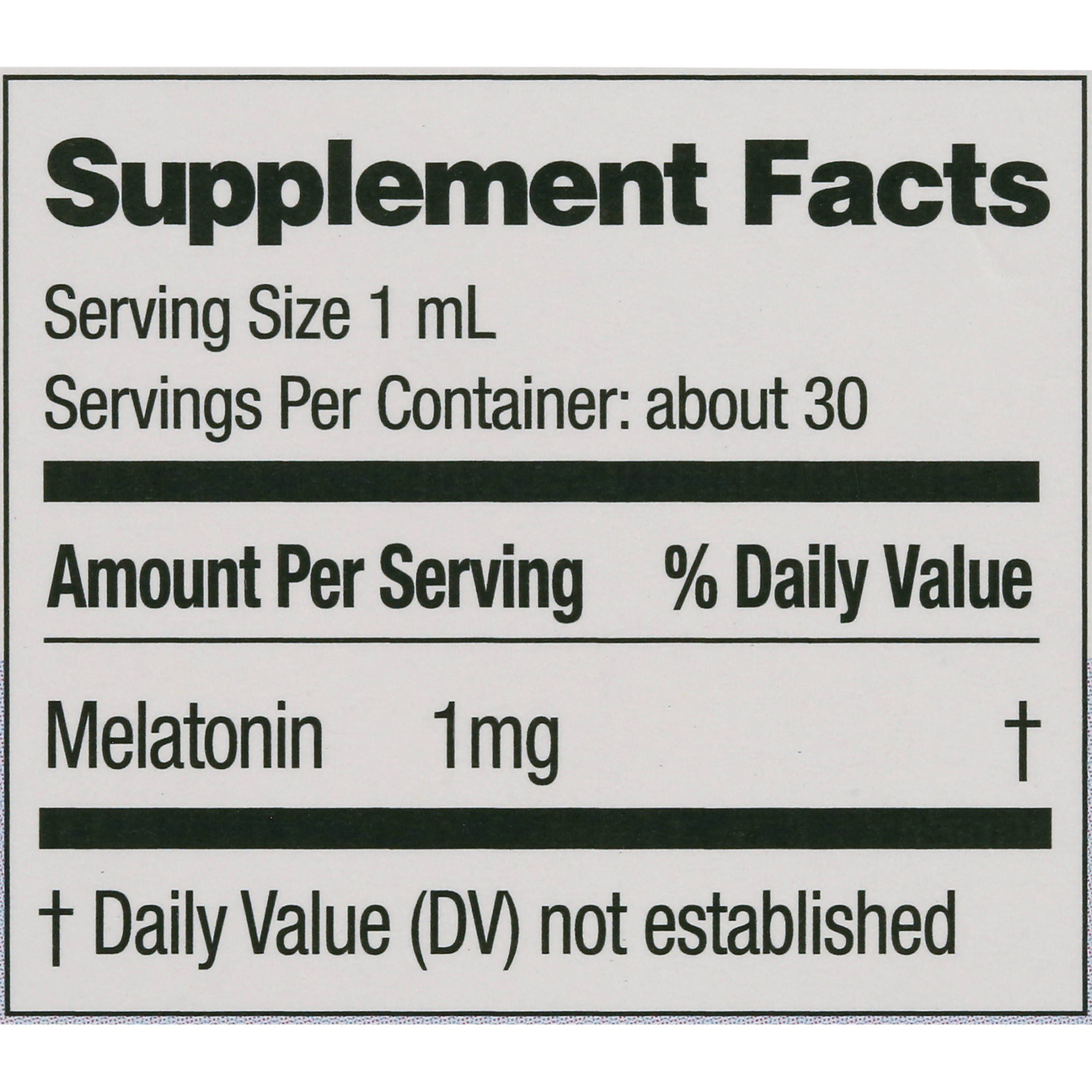Equate Children's Melatonin Dietary Supplement Liquid for Sleep Support, Natural Mixed Berry Flavor, 1 mg, 1 fl oz