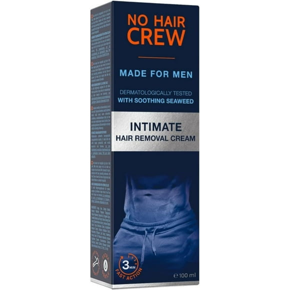 GFDYREE No Hair Crew Intimate/Private At Home Hair Removal Cream for Men - Painless, Flawless, Soothing Depilatory for Manscaping Unwanted Coarse Male Body Hair, 100ml