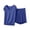 Blue, variant on qolati Lounge Sets for Women 2 Piece Summer Short Sleeve V Neck Tops and Shorts Sets Soft Pajama 2025 Plus Size Casual Wide Leg Comfy Sleepwear