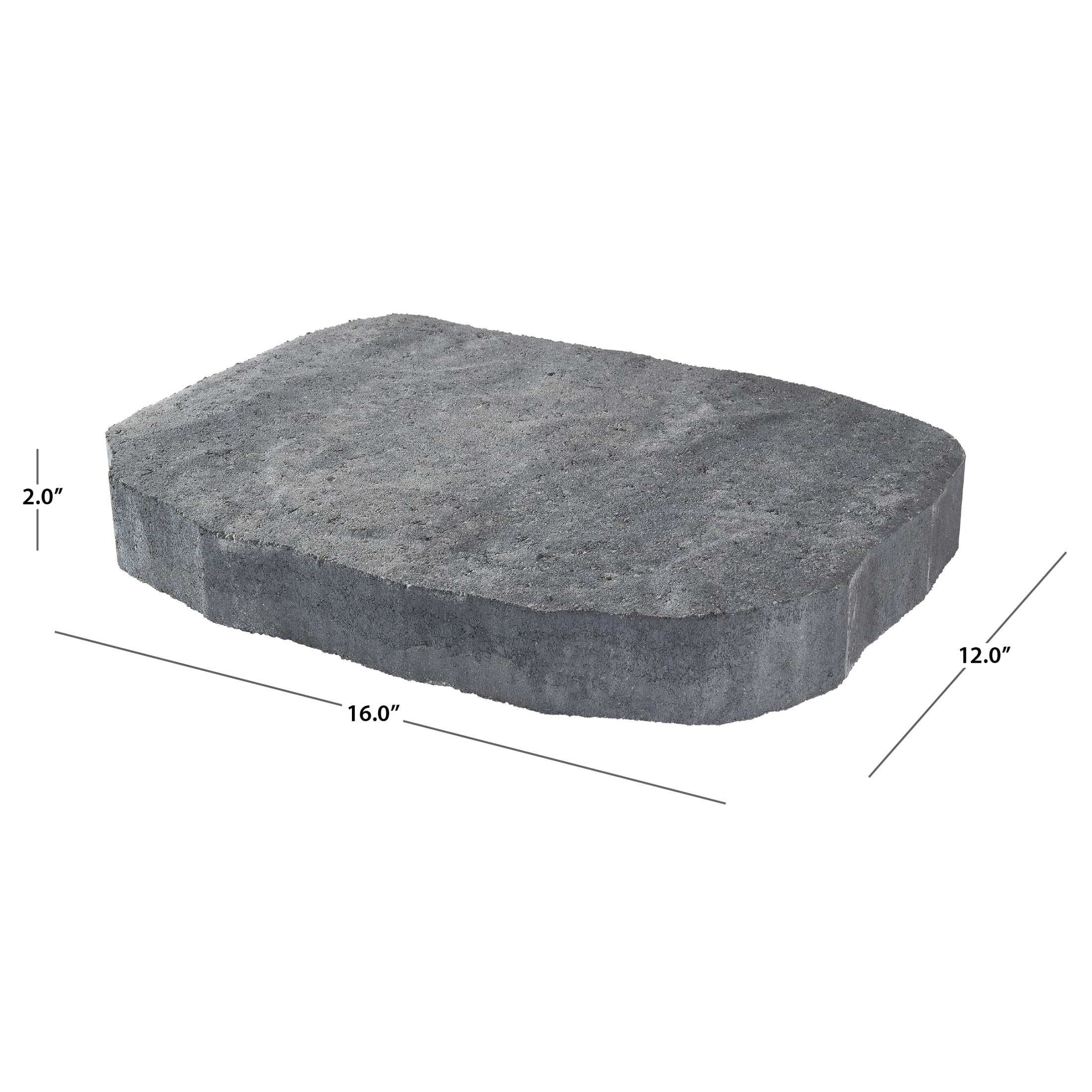 Pavestone 12" x 16" Caprezzo Chicago Blend (Grey/Charcoal) Concrete Stepping Stone