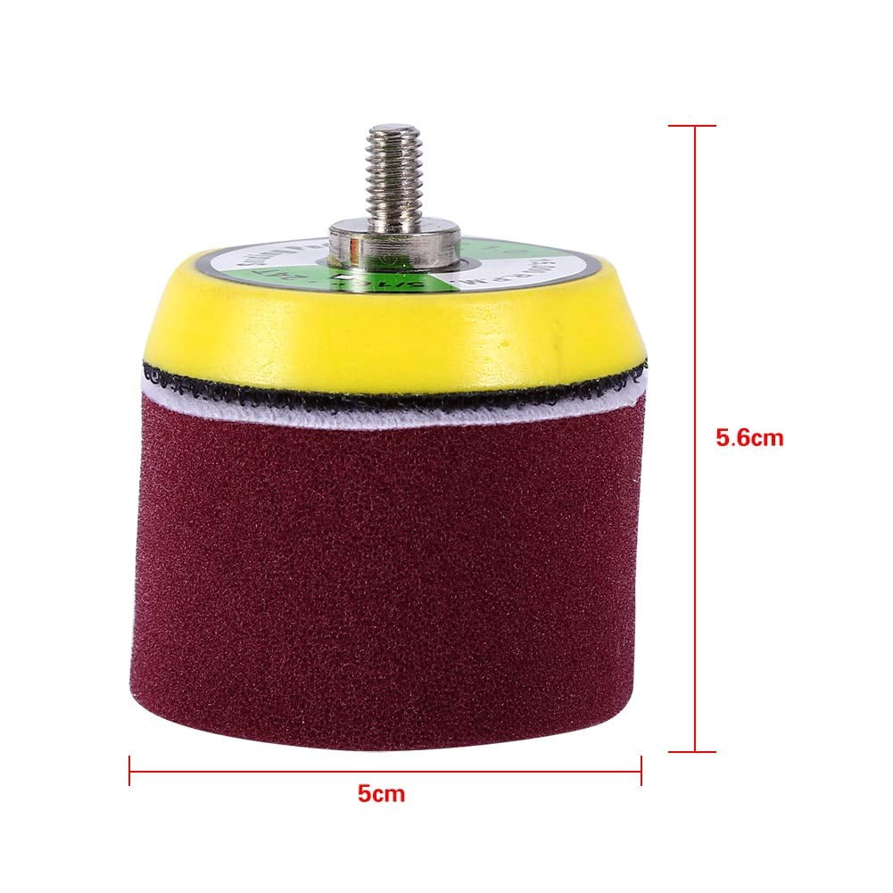 16-piece set of car foam drill polishing pads, 2-inch detail polishing grinding pad mixed sizes car beauty kit pneumatic sander car polisher thread - 61 suitable for buffer polishing machine polishin