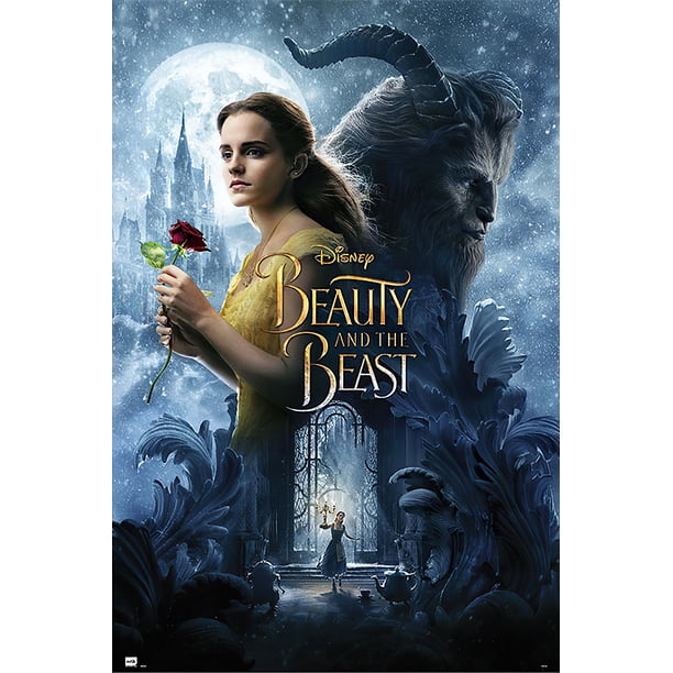 Beauty And The Beast Movie Poster Print Regular Style 2 Belle The Beast Clear Poster Hanger Walmart Com Walmart Com