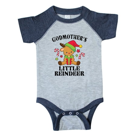 

Inktastic Christmas Godmother s Little Reindeer with Candy Canes Gift Baby Boy or Baby Girl Bodysuit