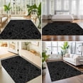 thumbnail image 4 of Large Area Rugs 6'x9', Black Skeleton Carpet Runner Indoor Outdoor Rugs Home Decor Aesthetic, Light Blue Horror Skull Vintage Chic Art Non Slip Mats Washable Accent Rug for Living Room Bedroom, 4 of 8