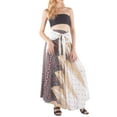 thumbnail image 1 of Qiylii Women Bohemian Long Skirt, Elastic High Waist Big Hem Tie-up Skirt for Beach/ Seaside/ Vacation, 1 of 8