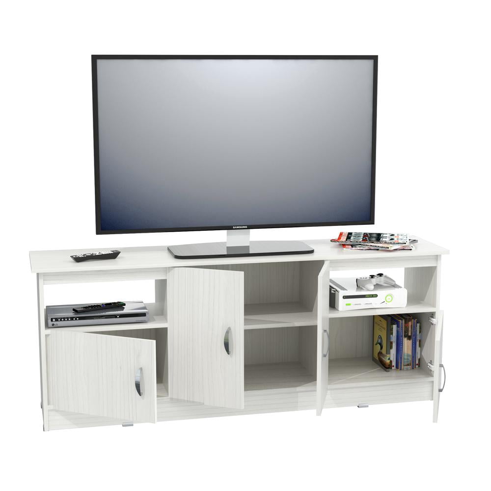 Inval 4-Door TV Stand for TVs up to 60", Washed Oak