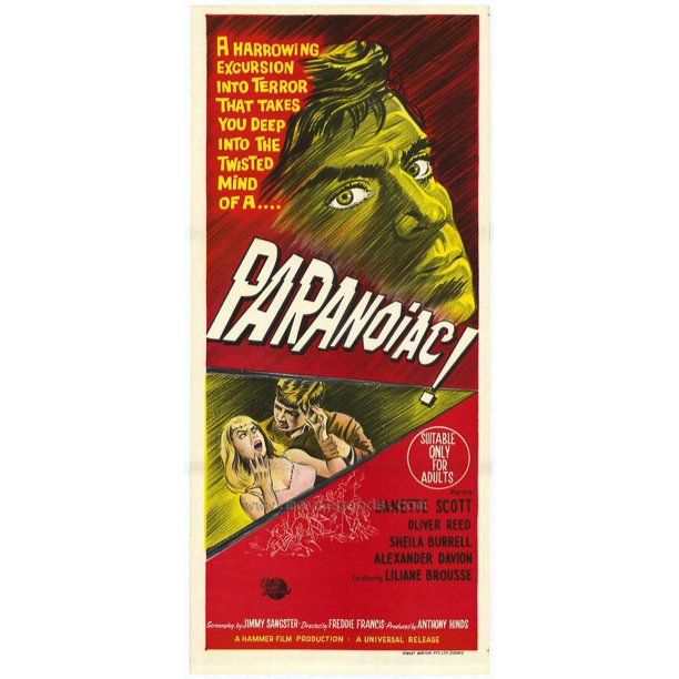 Paranoiac Movie Poster Style B 11 X 17 1963 Walmart Com