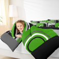 thumbnail image 4 of Homewish Geometric Circle Queen Comforter Set,Modern Abstract Art Bedding Sets,Green Gray Black Bedding Comforter Set For Boys,Ultra Soft Home Decor Reversible,3 Pieces, 4 of 8