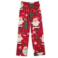thumbnail image 3 of Lorytime Women Pjs Sets Christmas Santa Claus Long Sleeved Collared Tops Elastic Waist Pants Holiday Sleepwear Gift, 3 of 4