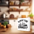 thumbnail image 7 of Zomyto 7x7 In Funny Kitchen Wooden Box Sign - What the is for Dinner, 7 of 7