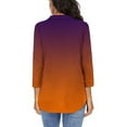 thumbnail image 6 of Lindreshi Sweatshirts for Women Loose Fit Fashion Woman V Neck Three Quarter 3/4Sleeve T Shirt Printing Blouse Tops Sweatshirt, 6 of 6