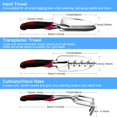 thumbnail image 2 of Garden Tool Set, 3 pcs Stainless Steel Hand Tool Gardening Gift Kit Include Hand Trowel Transplant Trowel and Cultivator Hand Rake, 2 of 4