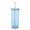 Blue, variant on 20-ounce Clear Plastic Tumbler with Screw Top Lid and Straw, by Mainstays