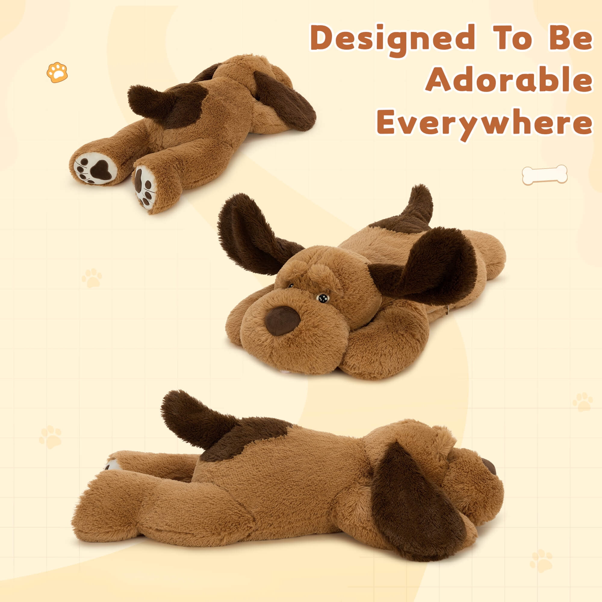 MorisMos Giant Stuffed Dog 32'' Puppy Stuffed Animal Big Plush Toy