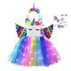 thumbnail image 1 of Vestido de tutú de unicornio brillante para niñas, vestidos de unicornios brillante para niños, vestido de princesa para fiesta de Halloween, ropa para niños, 1 of 4