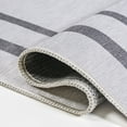 thumbnail image 5 of JONATHAN Y WASHABLE 9 x 12 Area Rug, Sloane 2-Stripe Border Washable - White/Gray, WSH125B-9, 5 of 7