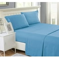 thumbnail image 1 of Hotel Quality Sheet-Set King Size – Stripe Light Blue Luxury Double Brushed 100% Microfiber , Easy Fit Wrinkle and Fade Resistant, 15” inch deep pocket by Splendid, 1 of 3