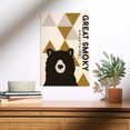 thumbnail image 2 of Great Smoky Mountains, Tennessee, Bear and Triangles, Yellow Vertical Birch Wood Wall Sign (12x18 Rustic Home Decor, Ready to Hang Art), 2 of 5