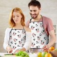 thumbnail image 5 of White Cow Head Spot Pattern Apron-Garden Aprons for Women with Pockets-Cotton Linen Waterproof Kitchen Cooking Gardening Aprons Adjustable for Kitchen,Cooking,BBQ and Salon 33x27 Inch, 5 of 7