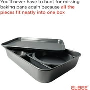 Elbee 8-Pc Baking Pan Kitchen Set Carbon Steel Bakeware Essential Baking Supplies