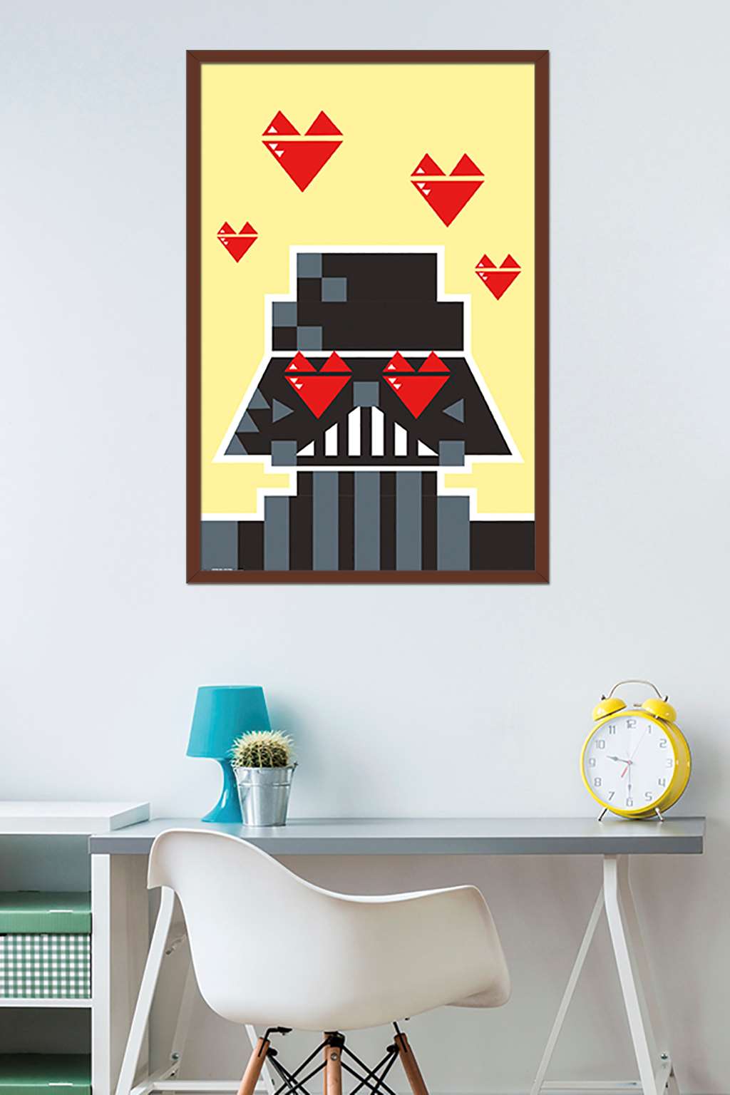 Star Wars: Saga - Vader Hearts Wall Poster, 22.375" x 34", Framed