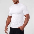 thumbnail image 2 of Ulitacool Men T Shirt Short Sleeve Performance Workout T Shirt Lightweight Breathable Athletic Tee For Gym Running Comfortable Wear White, 2 of 4