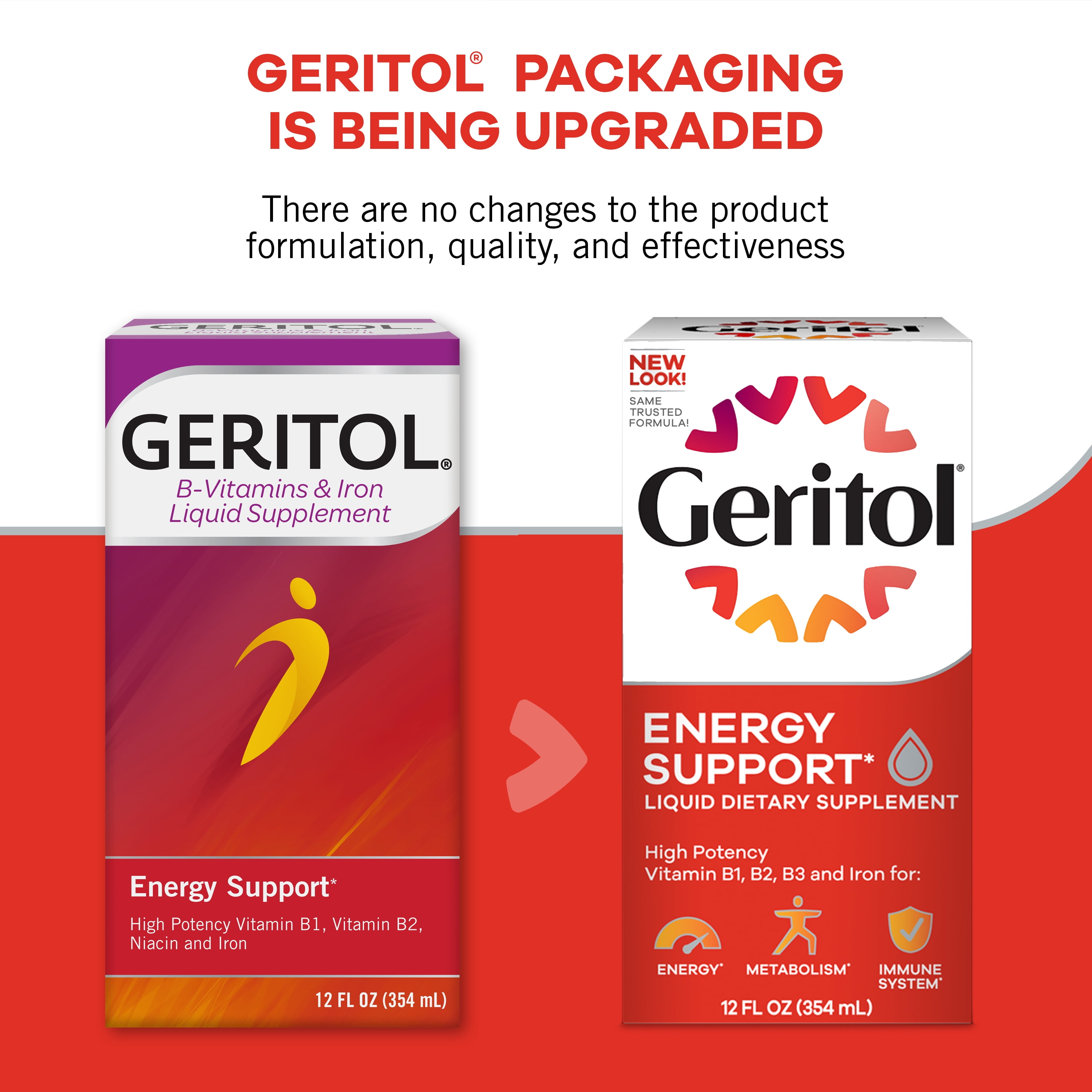 (3 pack) Geritol Liquid Multivitamin with Iron & Energy Support, 12 Fl Oz