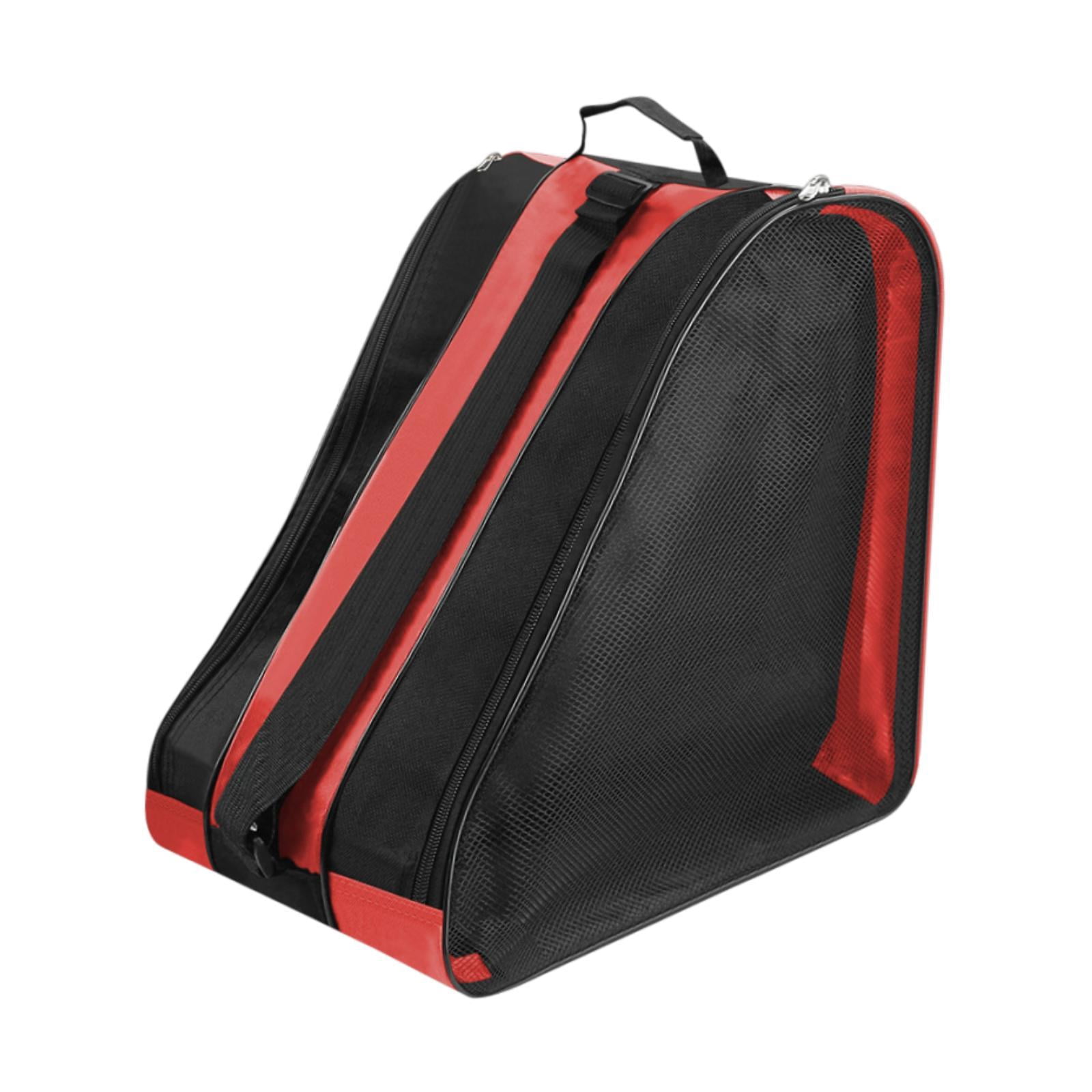 harayaa Roller Skate Bag Ice Skate Bag Load Bearing for Girls Boys Skating Shoes Storage Red