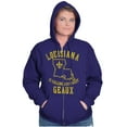 thumbnail image 4 of Louisiana is Calling Funny Creole Pun Zip Up Hoodie Men's Women's Brisco Brands 3X, 4 of 6