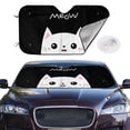 thumbnail image 2 of Kdxio Cat Meow Print Windshield Sun Shade,UV Rays and Sun Heat Protection,Sunshade for Car Windshield,Car Shade Front Windshield - Small, 2 of 6