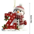 thumbnail image 3 of CaiYueKe 26-Piece Alphabet Christmas Ornaments Set Acrylic Letter Decorations with Snowflake Bell Pattern for DIY Holiday Tree Wreath Mantel Festive Hanging Decor Xmas Gifts for Family Friends, 3 of 9