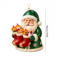 thumbnail image 4 of Cute Santa Claus Acrylic Christmas Ornaments Decorations, Xmas Hanging Tree Pendants, Seasonal Indoor Outdoor Decor for Christmas Tree Mantel Window Wall, 4 of 7