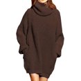 thumbnail image 1 of LAICAIW Robe Chandail Longue Ample à Col Roulé Oversize pour Femmes, 1 of 7